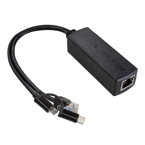 Uctronics Gigabit PoE Splitter 5V 3A, 2-in-1 PoE to USB C/Micro USB for RPi 3/4