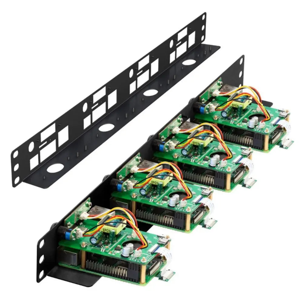 Uctronics Ultimate Rack w/ PoE HAT for RPi 4, 19 inch 1U Rackmount ...