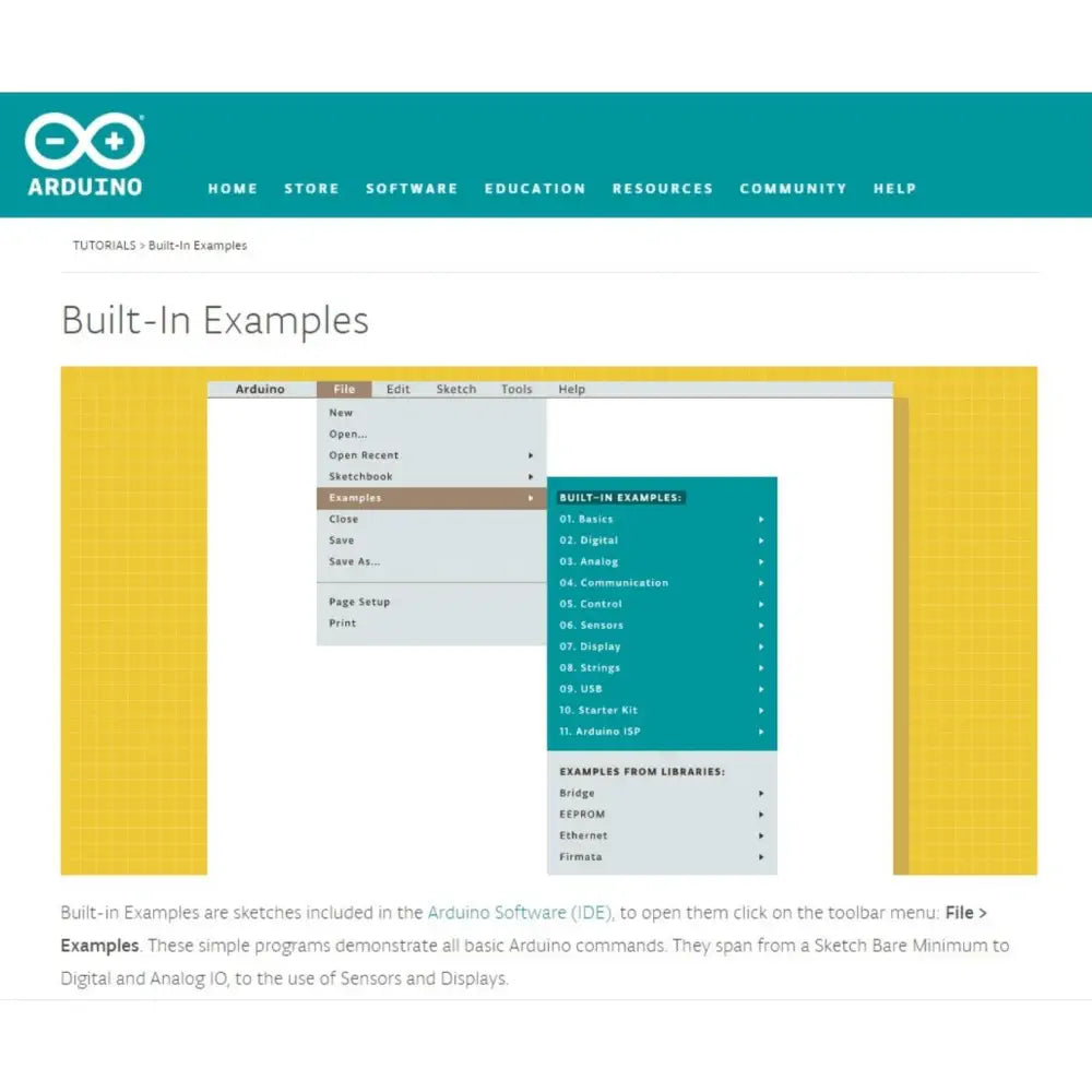 The Ultimate Built-In Examples Kit for Arduino - RobotShop