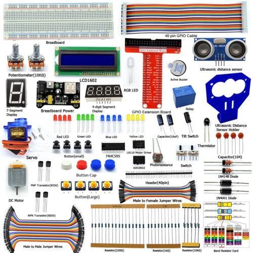 Adeept Ultrasonic Distance Sensor Starter kit for Raspberry Pi