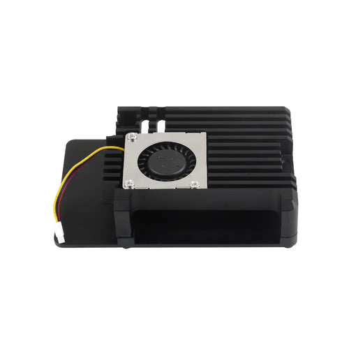 Waveshare Aluminium Alloy Case (H), Temperature-Controlled Blower Fan for RPi 5