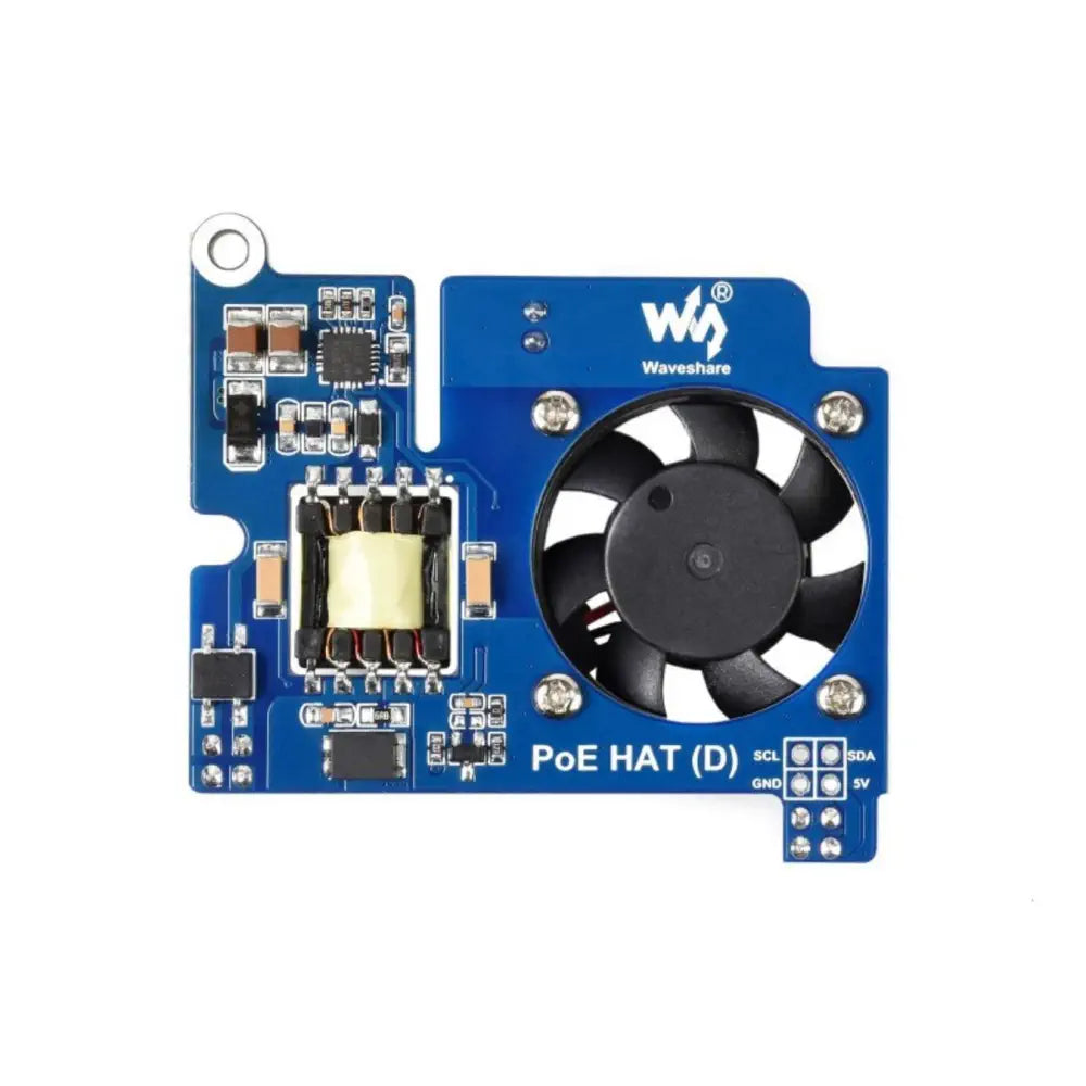 Waveshare PoE HAT (D) for Raspberry Pi 3B+/4B, 802.3af Compliant