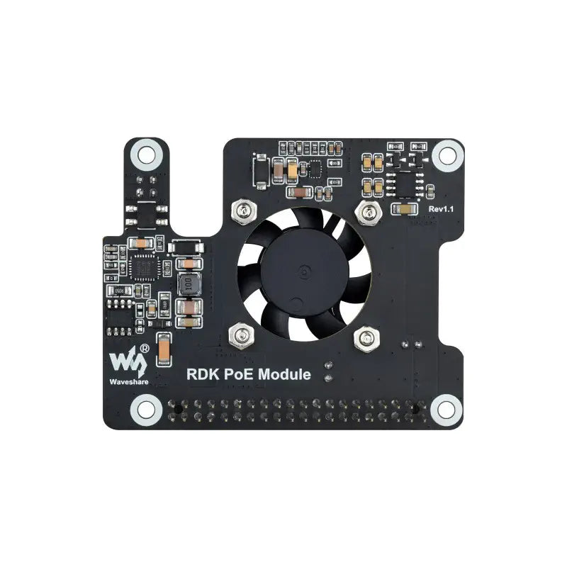 Waveshare Power Over Ethernet Expansion Board for RDK X5, Cooling Fan, w/ Metal Heatsink