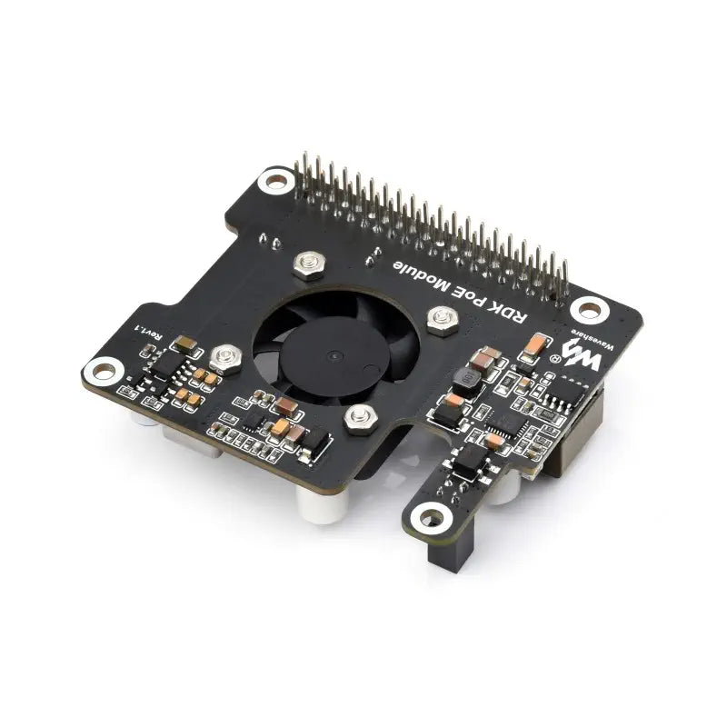 Waveshare Power Over Ethernet Expansion Board for RDK X5, Cooling Fan, w/ Metal Heatsink