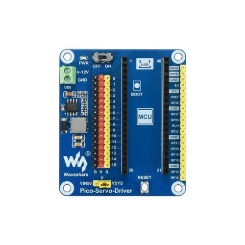 Waveshare Servo Driver Module for RPi Pico, 16CH, 16-bit Resolution