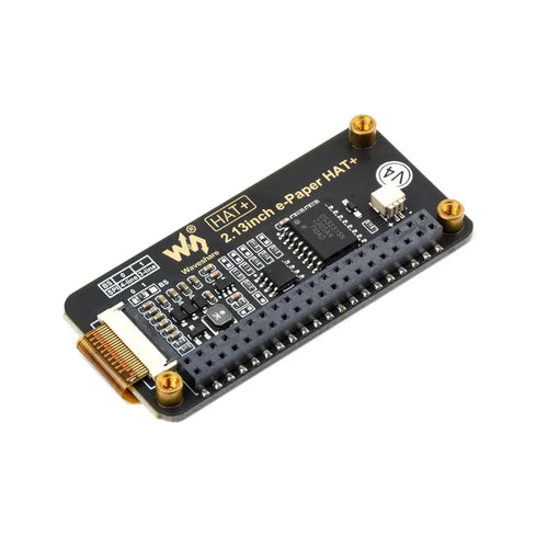 Waveshare 2.13" E-Paper HAT+ for Raspberry Pi, E-Ink Display, 250x122, SPI Interface, HAT+ Standard
