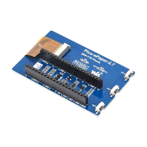 Waveshare 2.7" E-Paper E-Ink Display Module for Raspberry Pi Pico, 264×176, Black / White, 4 Grayscale, SPI