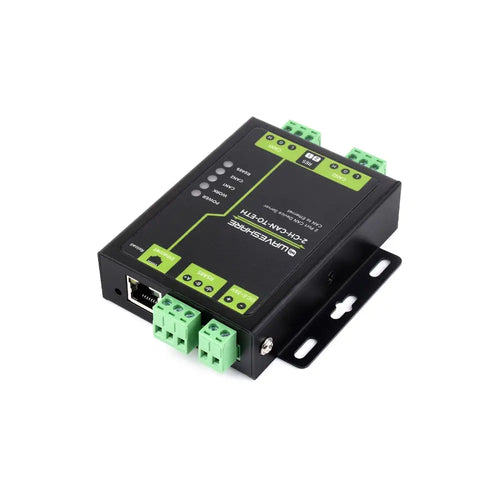 Waveshare 2-Ch CAN to Ethernet Server, 2-Ch CAN + RS485 + Ethernet Port, Supports CAN Repeater / CAN to RS485