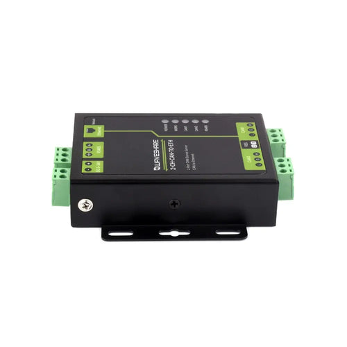 Waveshare 2-Ch CAN to Ethernet Server, 2-Ch CAN + RS485 + Ethernet Port, Supports CAN Repeater / CAN to RS485