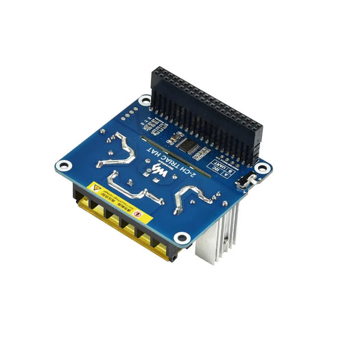 Waveshare 2-CH Triac HAT for Raspberry Pi, Integrated MCU, UART / I2C