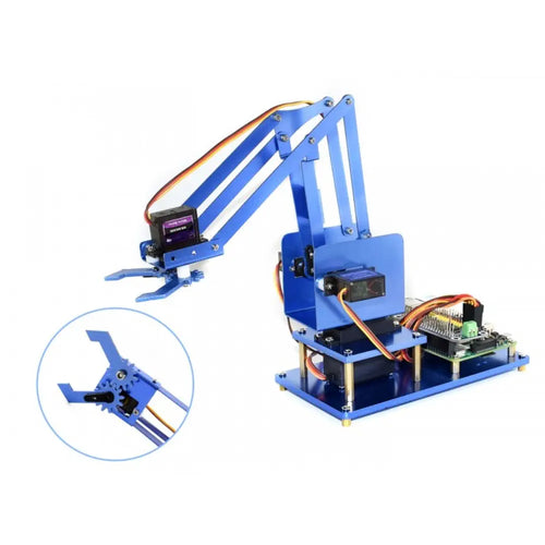 Waveshare 4-DOF Metal Robot Arm Kit for Raspberry Pi, Bluetooth/WiFi