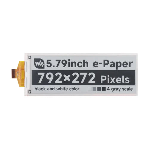 Waveshare 5.79" E-Paper Raw Display, 792x272, Black/White, SPI Communication