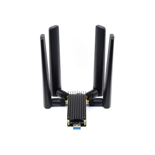 Waveshare 5G Dongle Module, Quad Antennas, USB3.1 Port, Aluminum Alloy Heatsink, M.2 Key B Interface (RM530N-GL)