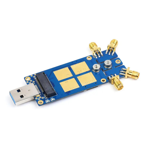 Waveshare 5G Dongle Module, Quad Antennas, USB 3.1 Port, Aluminum Alloy Heatsink, M.2 Key B Interface (RM520N-GL)