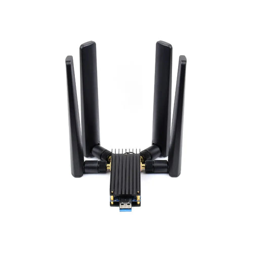 Waveshare 5G Dongle Module, Quad Antennas, USB 3.1 Port, Aluminum Alloy Heatsink, M.2 Key B Interface (RM520N-GL)