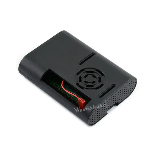Waveshare Black ABS Case for Raspberry Pi 4 w/ Cooling Fan