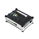 Waveshare Black/White Acrylic Case for Raspberry Pi 4 w/ Cooling Fan