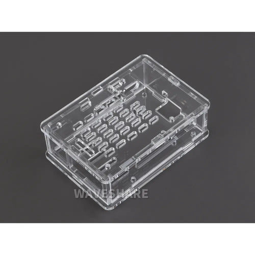 Waveshare Clear Acrylic Case for Raspberry Pi 5, Supports Installing Official Active Cooler