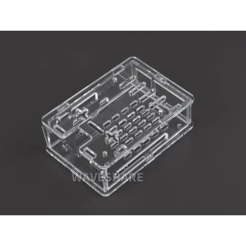 Waveshare Clear Acrylic Case for Raspberry Pi 5, Supports Installing Official Active Cooler