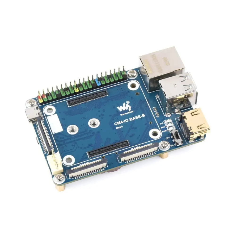 Waveshare CM4-IO-BASE-B + USB HDMI Adapter for Raspberry Pi Compute Module 4 (Board Only)