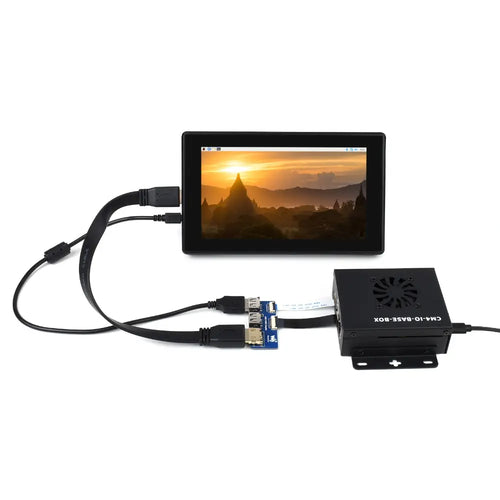 Waveshare CM4-IO-BASE-BOX-A + USB HDMI Adapter for Raspberry Pi Compute Module 4