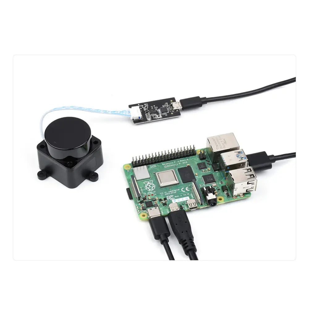 Waveshare D500 Developer Kit, DTOF Laser Ranging Sensor, 360° Omni-Directional Lidar, UART Bus