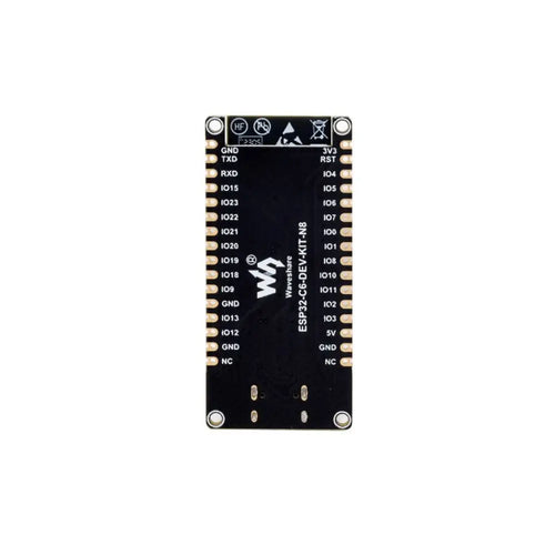 Waveshare ESP32-C6 Microcontroller, WiFi 6 Dev Board, 160MHz Single-Core, ESP32-C6-WROOM-1-N8 Module (w/ Headers)