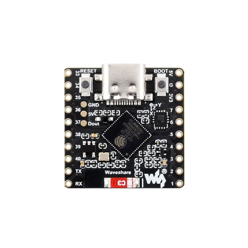 Waveshare ESP32-S3 Dev Board, Onboard 8 RGB LED Matrix & QMI8658 Attitude Sensor, Wi-Fi / Bluetooth LE
