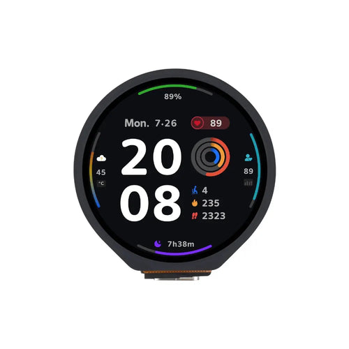 Waveshare ESP32-S3 Development Board w/ 1.28" Round Touch LCD, Compact Size, Accelerometer & Gyroscope