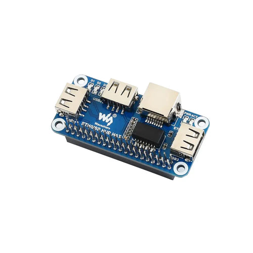 Waveshare Ethernet / USB HUB HAT for Raspberry Pi, 1x RJ45, 3x USB