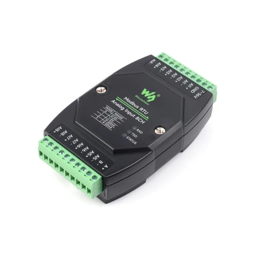 Waveshare Industrial 8-Ch Analog Acquisition Module, 12-Bit High-Precision, Supports Voltage & Current Acquisition (0~20mA)