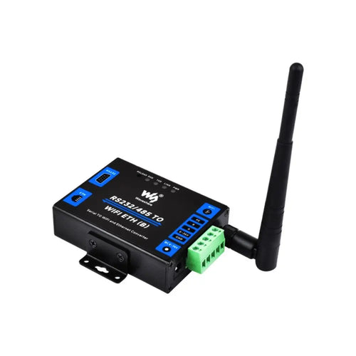 Waveshare Industrial Grade Serial Server RS232/485 to WiFi & Ethernet, Modbus Gateway, MQTT Gateway, Metal Case (PoE)