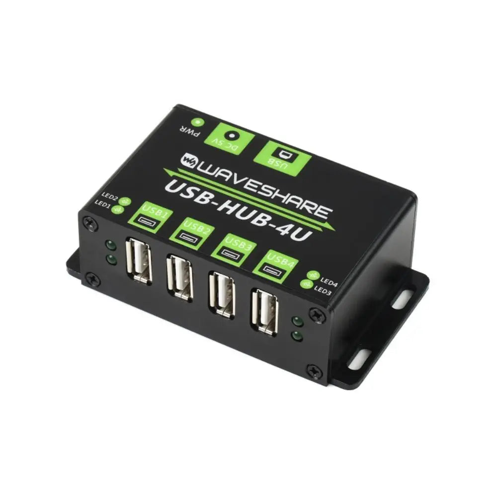 Waveshare Industrial Grade USB HUB, Extending 4x USB 2.0 Ports (US)