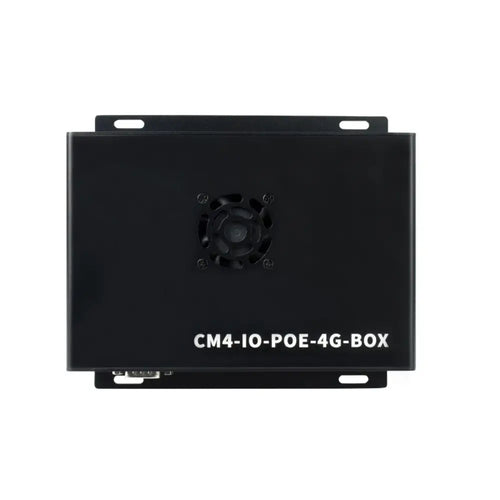 Waveshare Industrial IoT Mini-Computer Based on CM4 (not Included), PoE, 5G/4G, Metal Case, Cooling Fan (US)