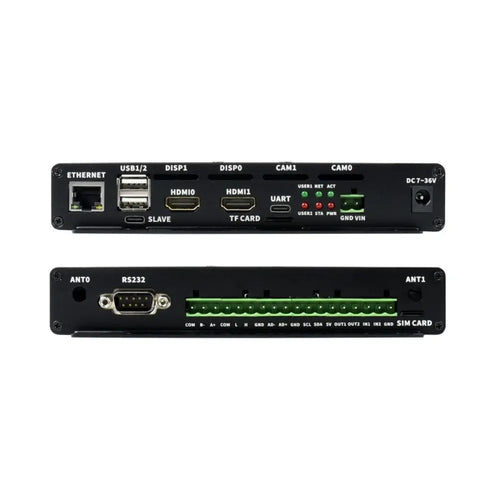 Waveshare Industrial IoT Mini-Computer Based on CM4 (not Included), PoE, 5G/4G, Metal Case, Cooling Fan (US)