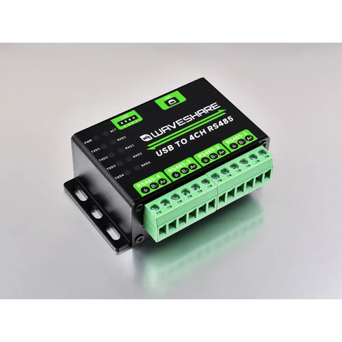 Waveshare Industrial USB to 4Ch RS485 Converter, Multi Protection Circuits, Multi System Support, Aluminium Alloy Case