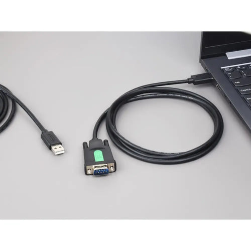 Waveshare Industrial USB to RS232 Serial Adapter Cable, USB Type A to DB9 Male Port, FT232RL Chip, 1.5m Length
