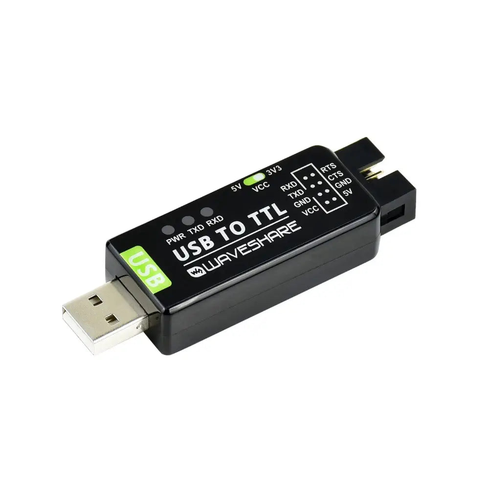 Waveshare Industrial USB to TTL Converter, Original FT232RNL, Multi Protection Circuits, Multi Systems Support