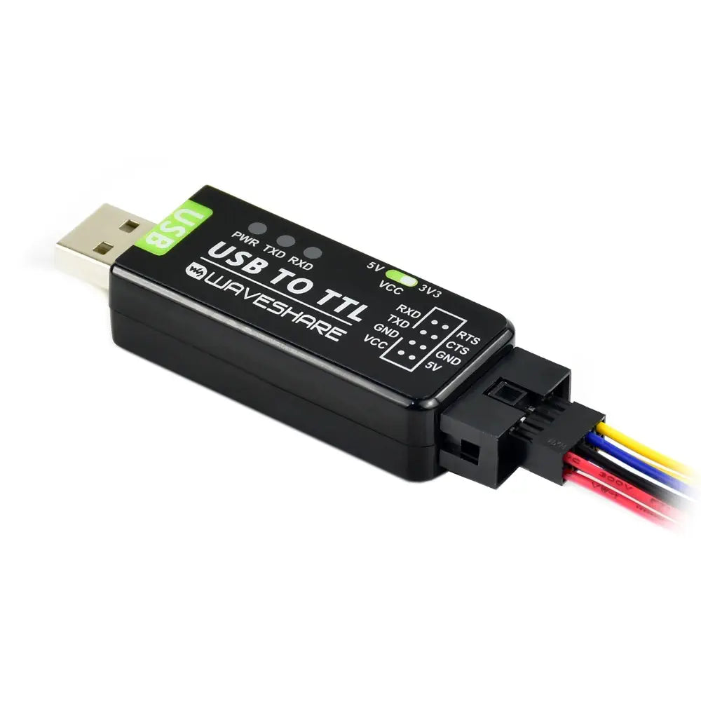 Waveshare Industrial USB to TTL Converter, Original FT232RNL, Multi Protection Circuits, Multi Systems Support