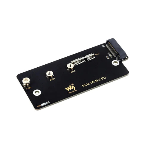 Waveshare PCIe to M.2 Adapter (B), Supports NVMe Protocol M.2 Solid State Drive, High-Speed Reading/Writing, CM4 (Supports Raspberry Pi Compute Module 4)
