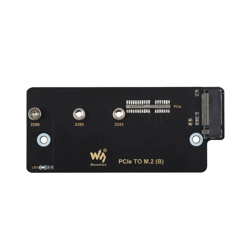 Waveshare PCIe to M.2 Adapter (B), Supports NVMe Protocol M.2 Solid State Drive, High-Speed Reading/Writing, CM4 (Supports Raspberry Pi Compute Module 4)