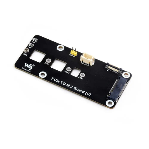 Waveshare PCIe to M.2 Adapter (C) for Raspberry Pi 5, Supports NVMe, M.2 Solid State Drive, High-Speed Reading/Writing
