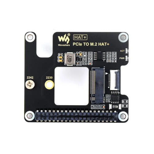 Waveshare PCIe to M.2 Adapter for Raspberry Pi 5 HAT, Supports NVMe, M.2 Solid State Drive