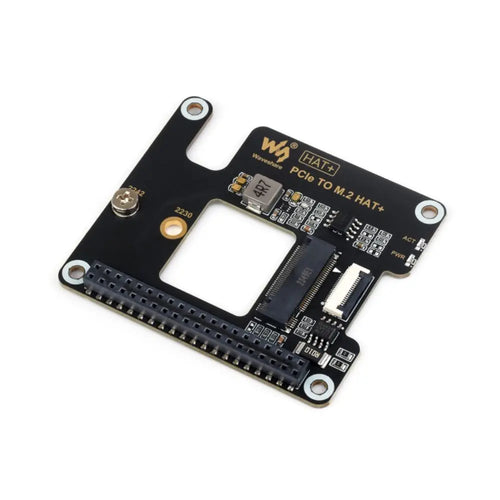 Waveshare PCIe to M.2 Adapter for Raspberry Pi 5 HAT, Supports NVMe, M.2 Solid State Drive