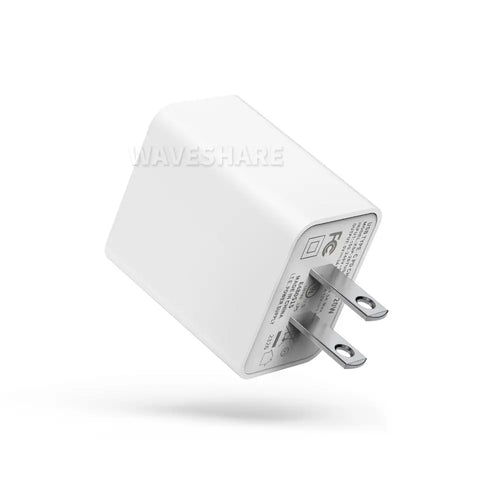Waveshare PD20W Fast Charger, USB Type-C Wall Charger Block, US Plug