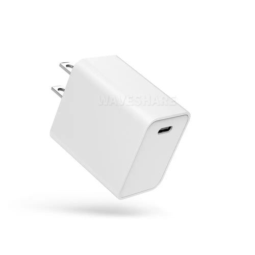 Waveshare PD20W Fast Charger, USB Type-C Wall Charger Block, US Plug