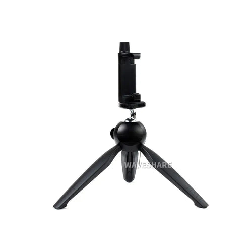 Waveshare Portable Mini Tripod, 360° Rotation, Ideal for Raspberry Pi HQ Camera, CM-STEREO-VISION-BOARD, Smartphone (55-88mm width)