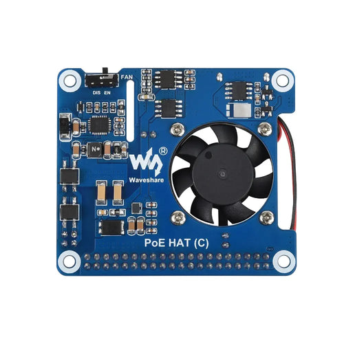 Waveshare Power over Ethernet HAT (C) for Raspberry Pi 3B+/4B, 802.3af/at-Compliant