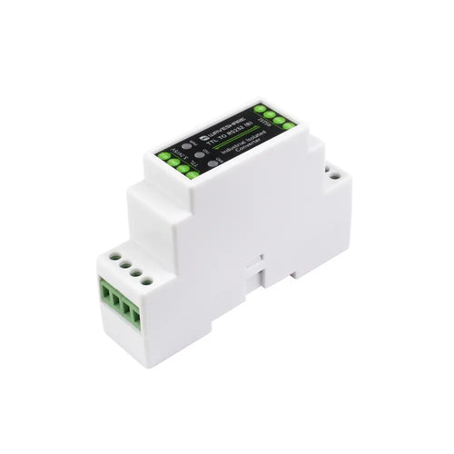 Waveshare Rail-Mount TTL to RS232 Galvanic Isolated Converter, Full-Duplex Communication, TTL Serial Converter