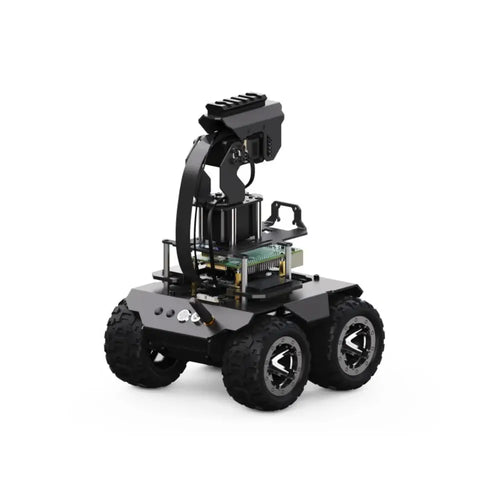 Waveshare RaspRover 4WD AI Robot, Dual Controllers, All-Metal Body, Computer Vision for Pi 4B w/ Pan/Tilt (US)